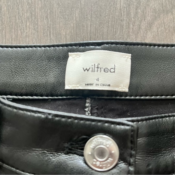 Wilfred Black “Melina” High Rise Vegan Leather Pants - Picture 12 of 13